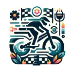 Icona del Racing Team di Flower Bike, rappresentazione della competizione e del team spirit in MTB.