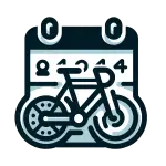 Icona dell'abbonamento annuale Flower Bike, accesso completo a corsi e attività MTB.